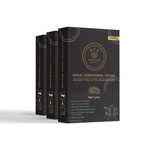 Ceremonial Cacao Red Lotus EKO 400g i gruppen Råvaror & Dryck / Bak & Matlagning / Kakaoprodukter hos Rawfoodshop Scandinavia AB (037480)