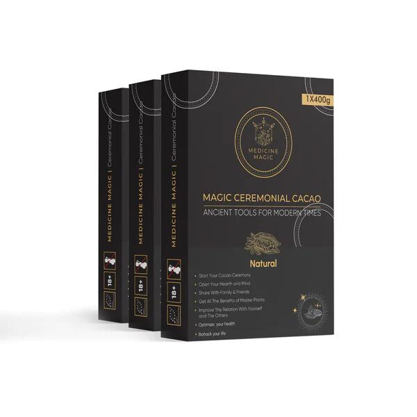 Ceremonial Cacao Natural EKO 200g i gruppen Råvaror & Dryck / Drycker / Övrigt hos Rawfoodshop Scandinavia AB (037720)