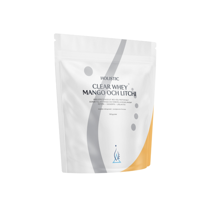 Holistic Clear Whey vassleproteinisolat mango och litchi 500g i gruppen Råvaror & Dryck / Hälsokost / Proteinpulver hos Rawfoodshop Scandinavia AB (10700)