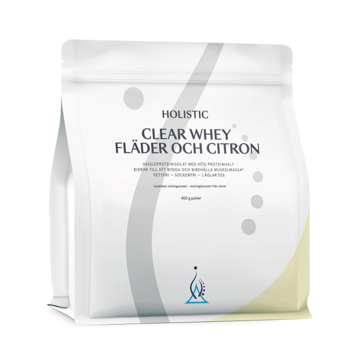 Holistic Clear Whey vassleproteinisolat fläder och citron 400g i gruppen Råvaror & Dryck / Hälsokost / Proteinpulver hos Rawfoodshop Scandinavia AB (10701)