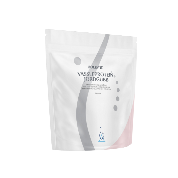 Holistic Vassleprotein Jordgubb 750g i gruppen Råvaror & Dryck / Hälsokost / Proteinpulver hos Rawfoodshop Scandinavia AB (10705)