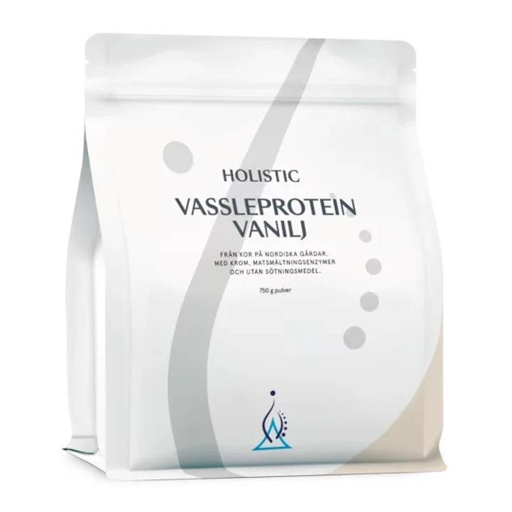 Holistic Vassleprotein vanilj 750g i gruppen Råvaror & Dryck / Hälsokost / Proteinpulver hos Rawfoodshop Scandinavia AB (10710)