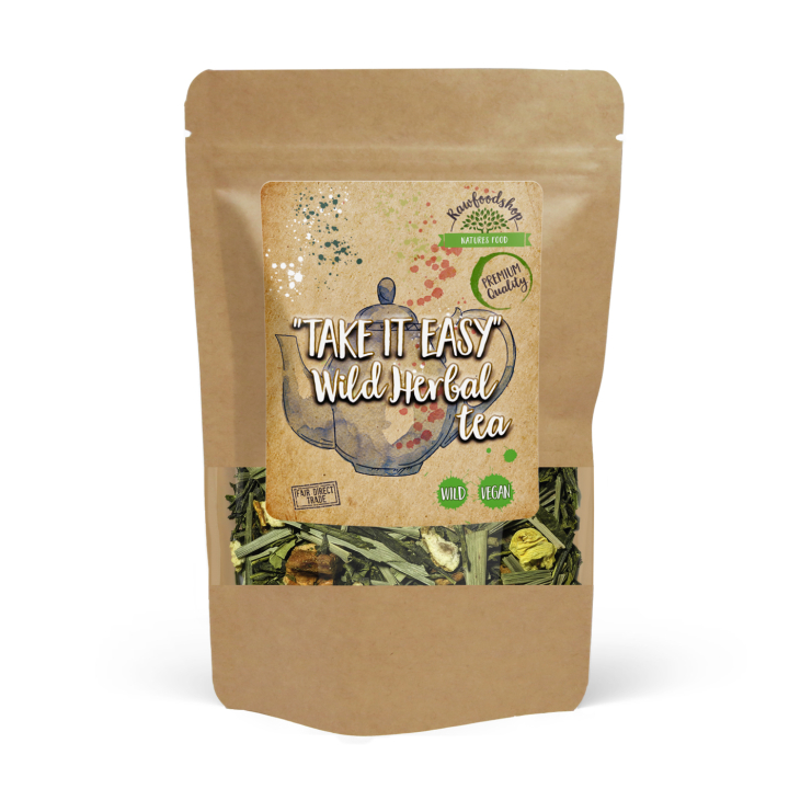 Take it Easy Vild Ört Te 100g i gruppen Råvaror & Dryck / Drycker / Teer hos Rawfoodshop Scandinavia AB (10789)