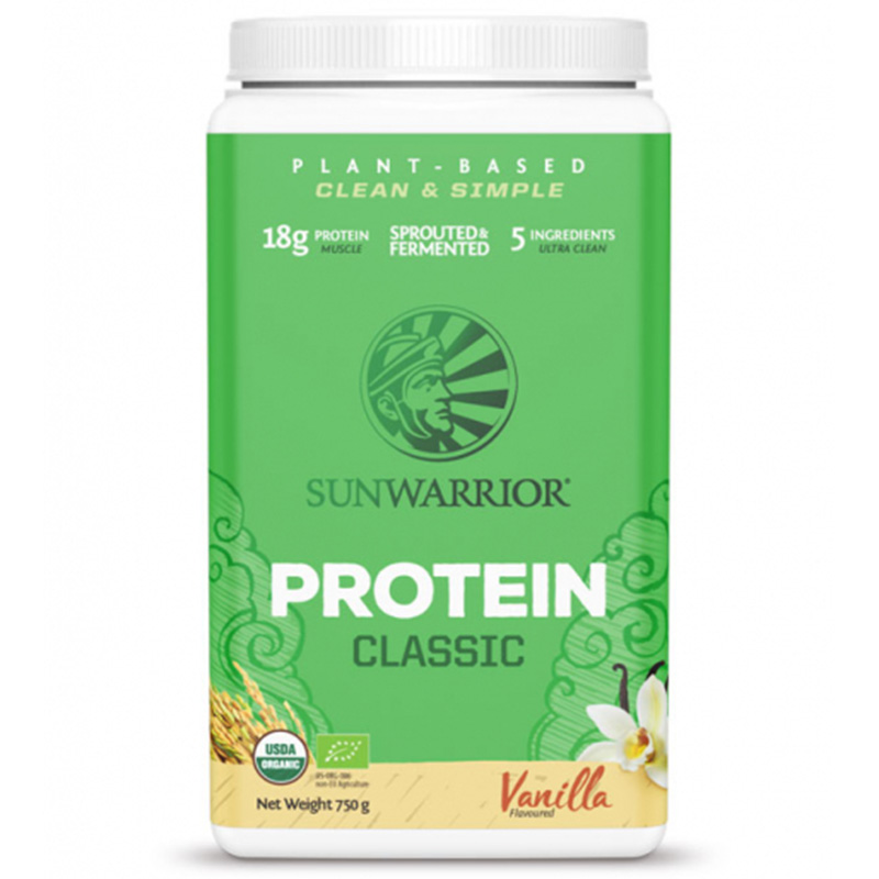 Sunwarrior Classic Vanilj 750g i gruppen Råvaror & Dryck / Hälsokost / Proteinpulver hos Rawfoodshop Scandinavia AB (1079)