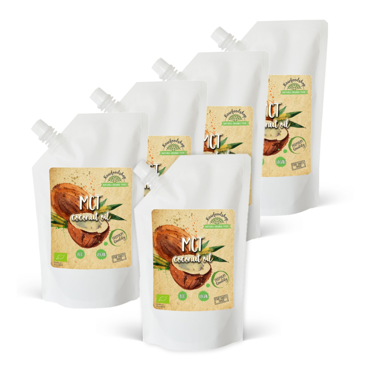 Kokosolja MCT EKO 1000ml x 5 paket i gruppen Råvaror & Dryck / Nötter / Nötoljor hos Rawfoodshop Scandinavia AB (10981111-SET5)