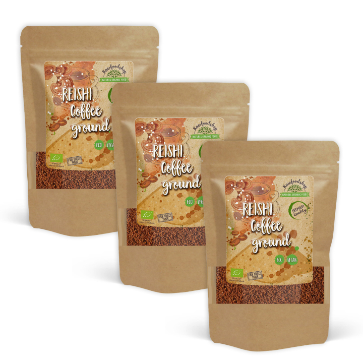 Reishi Bryggkaffe EKO 250g x 3 paket i gruppen Råvaror & Dryck / Drycker / Kaffe hos Rawfoodshop Scandinavia AB (116101312-SET3)
