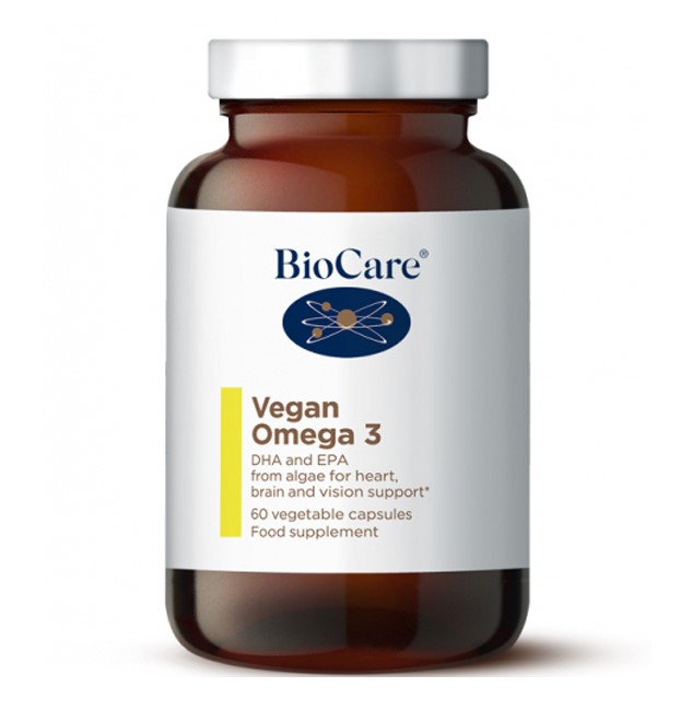 Biocare Vegansk Omega-3 60kaps i gruppen Kosttillskott / Övriga kosttillskott / Omega 3 & Fettsyror hos Rawfoodshop Scandinavia AB (1206)