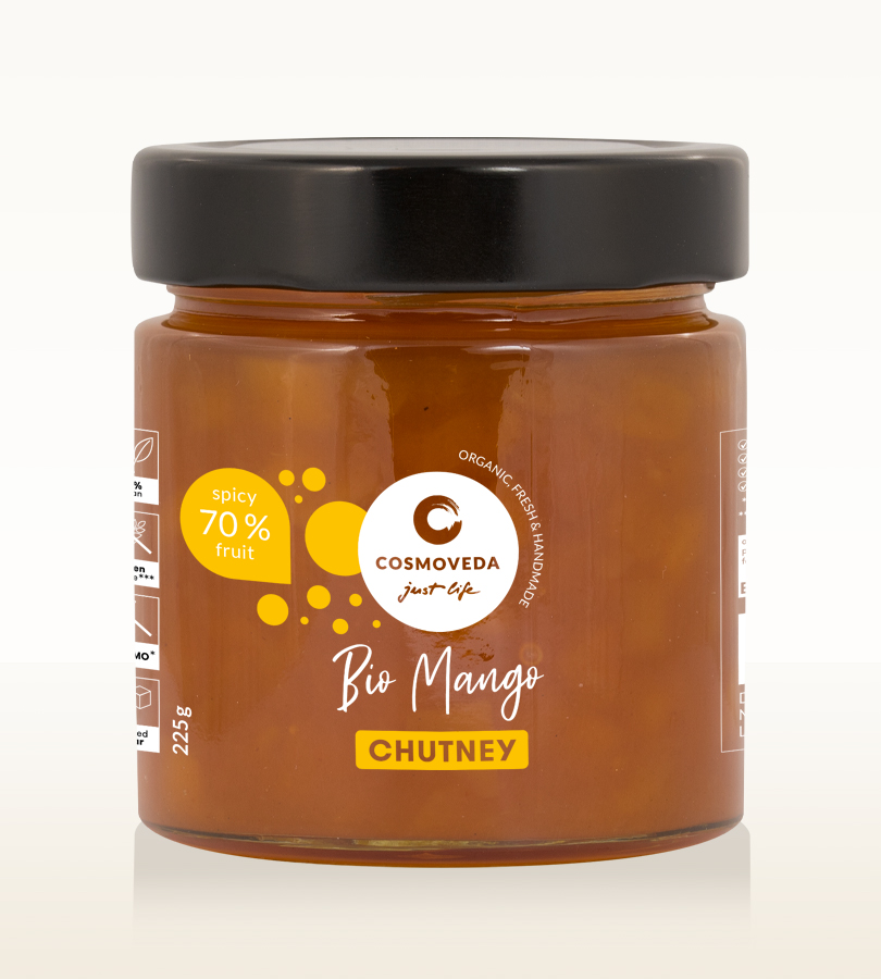 Cosmoveda Chutney Mango EKO 225g i gruppen Råvaror & Dryck / Skafferiet / Smaksättning / Paste & Chutney hos Rawfoodshop Scandinavia AB (124834)