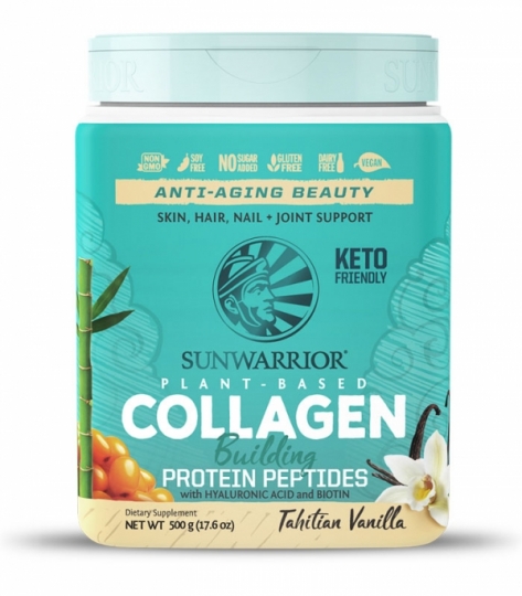 Sunwarrior Collagen Building Protein Vanilj 500g i gruppen Råvaror & Dryck / Hälsokost / Proteinpulver hos Rawfoodshop Scandinavia AB (1283)