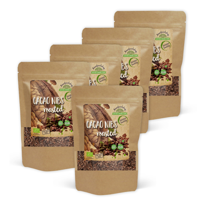 Kakaonibs Rostade EKO 1kg x 5 paket i gruppen Råvaror & Dryck / Bakning / Kakaoprodukter hos Rawfoodshop Scandinavia AB (132510-SET5)