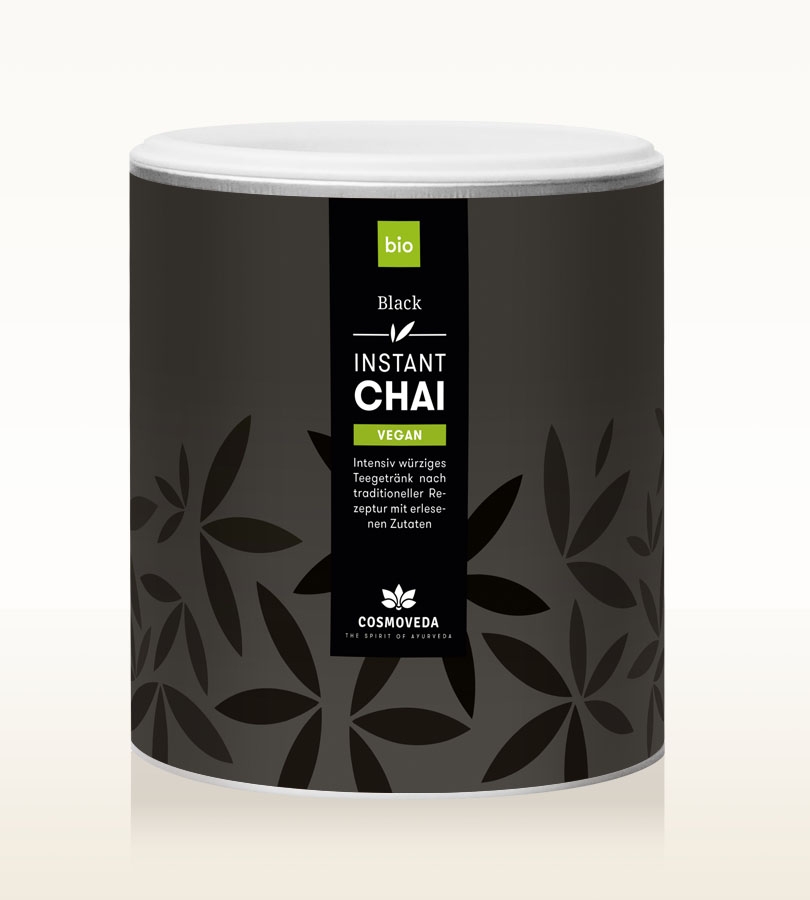 Cosmoveda Vegan Chai Instant Black EKO 180g i gruppen Råvaror & Dryck / Drycker / Teer hos Rawfoodshop Scandinavia AB (146287)