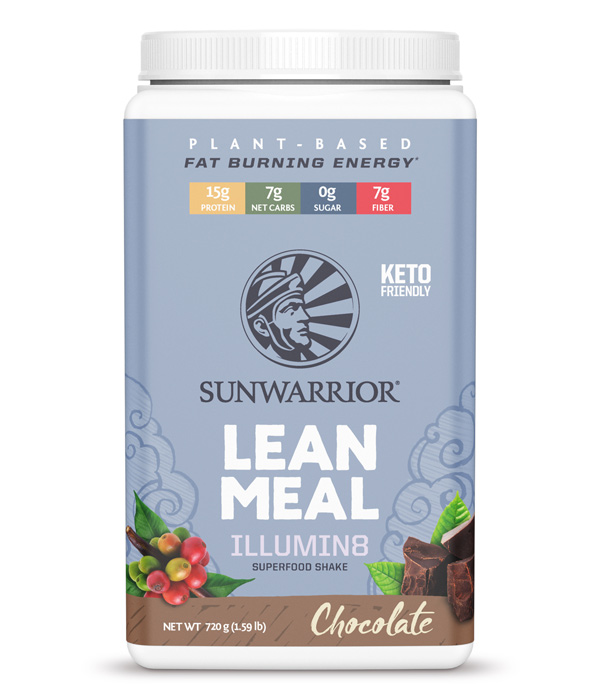 Sunwarrior Lean Meal Illumin8 Choklad 720g i gruppen Hälsa / Kosttillskott / Proteinpulver hos Rawfoodshop Scandinavia AB (1478)