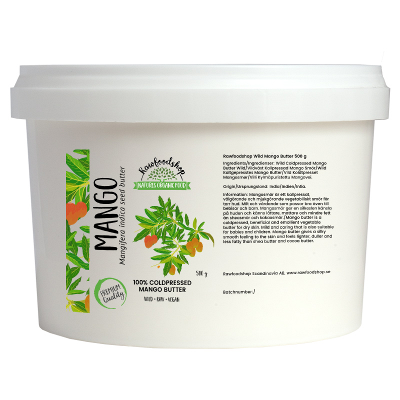 Mangosmör Vild 500g i gruppen OUTLET 20-80% / Hud & kropp 20-50% / Hud & kropp 30% hos Rawfoodshop Scandinavia AB (1510302)