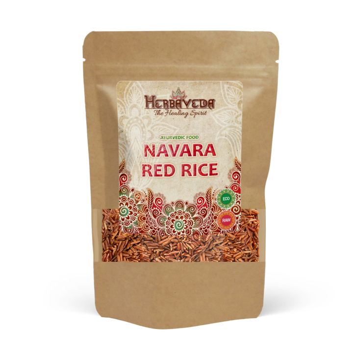 Ris Rött Ayurveda Navara EKO 500g i gruppen Råvaror & Dryck / Skafferiet / Ris & Korn hos Rawfoodshop Scandinavia AB (151502)