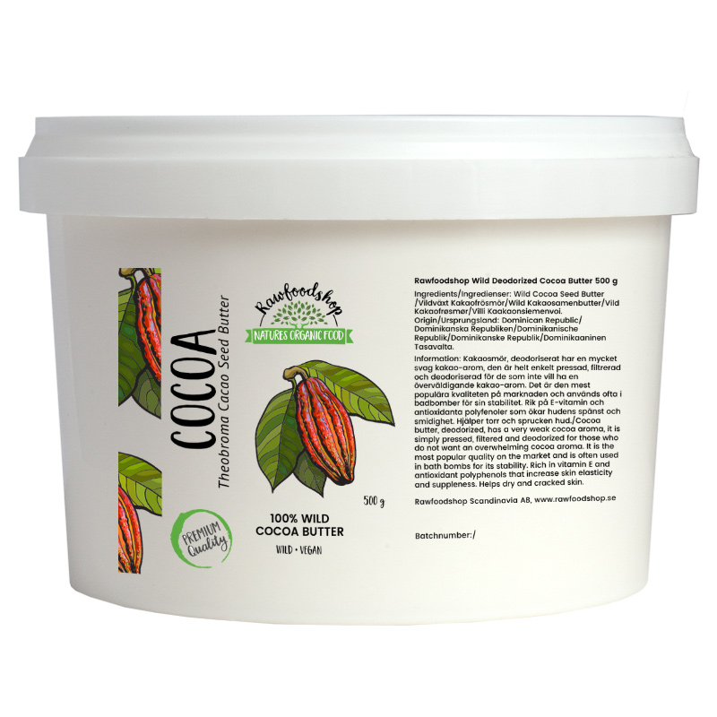 Kakaosmör Deodoriserad 500g i gruppen Råvaror & Dryck / Bak & Matlagning / Kakaoprodukter hos Rawfoodshop Scandinavia AB (1600302)