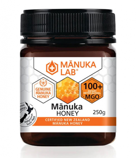 Manuka Lab Manukahonung 100+ MGO 250g i gruppen Råvaror & Dryck / Bakning / Honung hos Rawfoodshop Scandinavia AB (1617)
