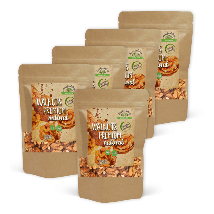 Valnötter Premium RAW 750g x 5 paket i gruppen Råvaror & Dryck / Nötter / Valnötter hos Rawfoodshop Scandinavia AB (17237750-SET5)
