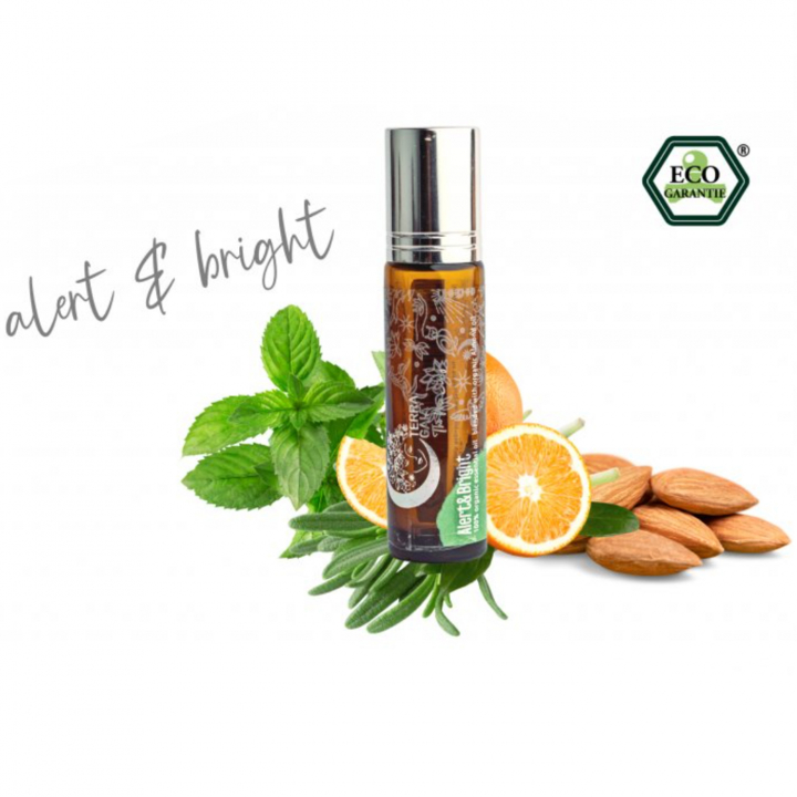 Eterisk Olja Alert & Bright Roll-on EKO 10ml i gruppen Hud & Kropp / Kropp / Roll on hos Rawfoodshop Scandinavia AB (17443620)