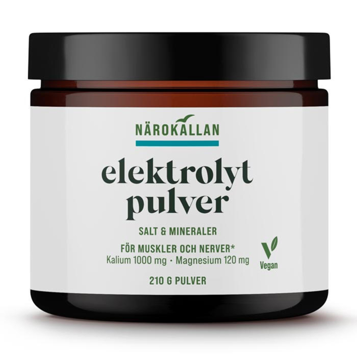 Elektrolytpulver 210g i gruppen Hälsa / Kosttillskott / Mineraler hos Rawfoodshop Scandinavia AB (1756)