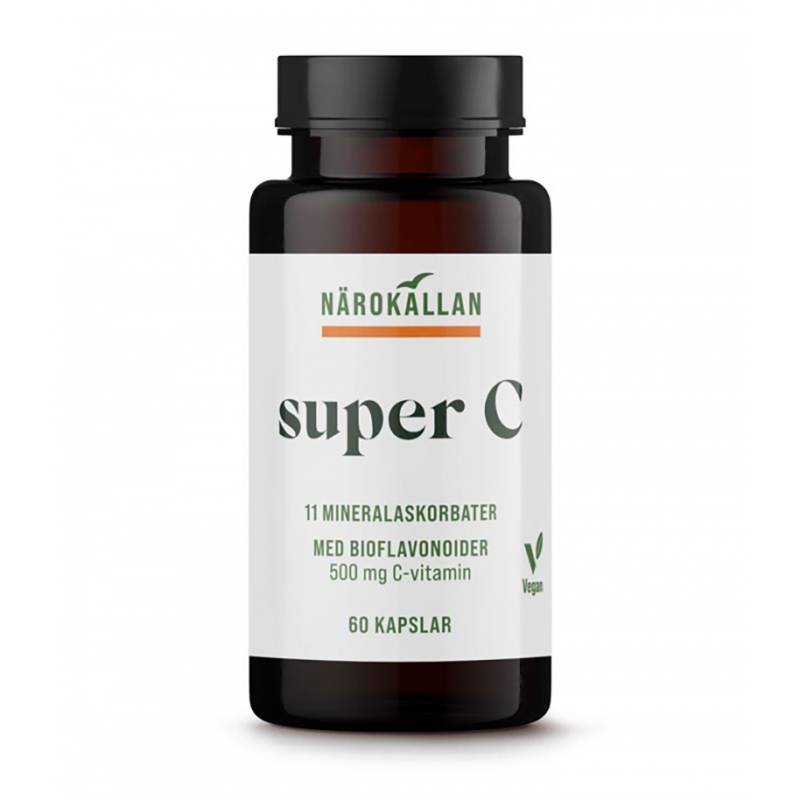 Super C 60 Kaps i gruppen Hälsa / Kosttillskott / Vitaminer / Enkla vitaminer hos Rawfoodshop Scandinavia AB (1808)