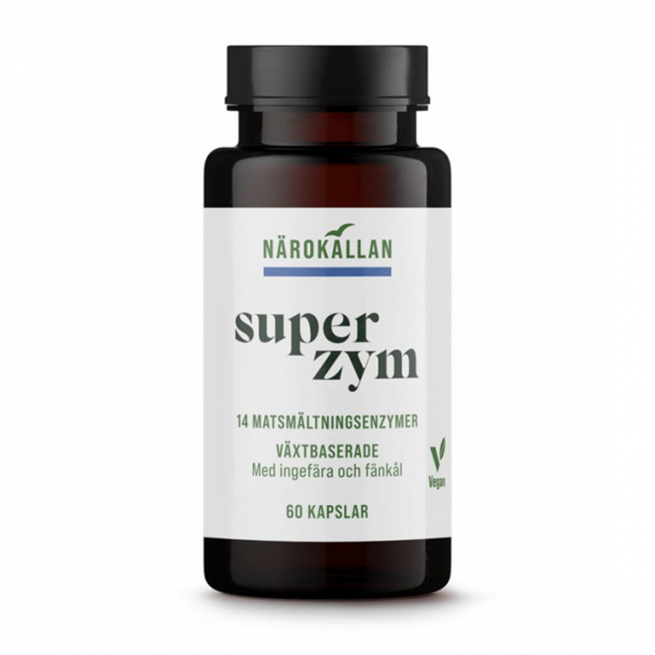 Superzym 60 kaps i gruppen Kosttillskott / Övriga kosttillskott / Enzymer hos Rawfoodshop Scandinavia AB (1812)