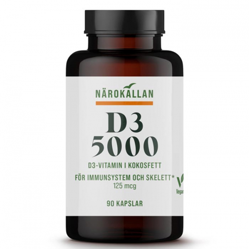 D3-5000 Vegan 90 kaps i gruppen Hälsa / Kosttillskott / Vitaminer hos Rawfoodshop Scandinavia AB (1815)