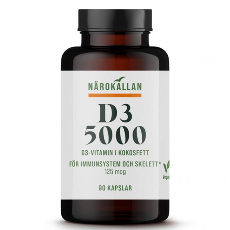 D3-5000 Vegan 90 kaps i gruppen Kosttillskott / Vitaminer / Vitamin D hos Rawfoodshop Scandinavia AB (1815)