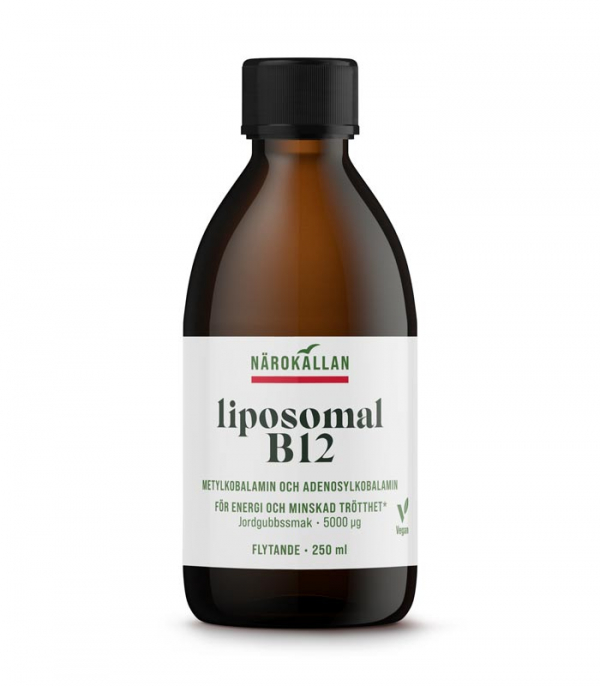 Liposomal B12 5000 mcg 250ml i gruppen Hälsa / Kosttillskott / Vitaminer / Enkla vitaminer hos Rawfoodshop Scandinavia AB (1872)
