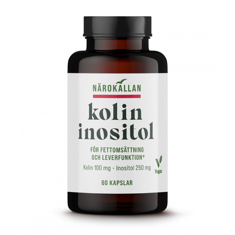 Kolin & Inositol 60 kapslar i gruppen Hälsa / Kosttillskott / Vitaminer / Enkla vitaminer hos Rawfoodshop Scandinavia AB (1879)
