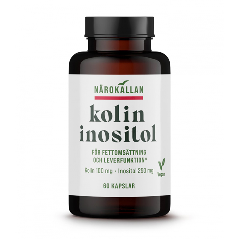 Kolin & Inositol 60 kapslar i gruppen Kosttillskott / Vitaminer / Vitamin B hos Rawfoodshop Scandinavia AB (1879)