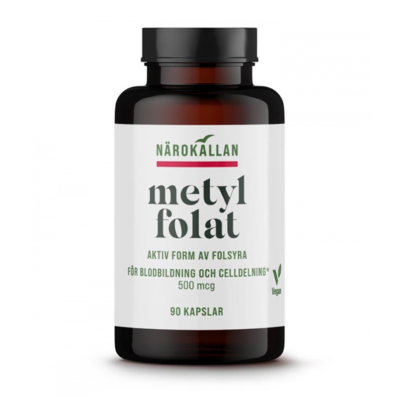 Metylfolat 90 kapslar i gruppen Hälsa / Kosttillskott / Vitaminer hos Rawfoodshop Scandinavia AB (1880)