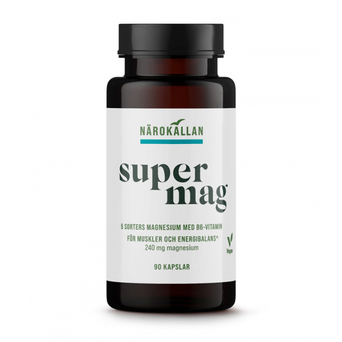 Super Magnesium 90 kaps i gruppen Hälsa / Kosttillskott / Mineraler hos Rawfoodshop Scandinavia AB (1892)