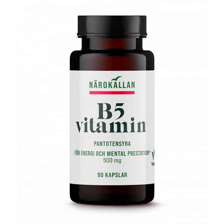 B5 500 mg 90 kapslar i gruppen Kosttillskott / Vitaminer / Vitamin B hos Rawfoodshop Scandinavia AB (1897)