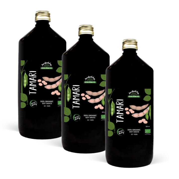 Tamari EKO 1000ml x 3 flaskor i gruppen Råvaror & Dryck / Skafferiet / Smaksättning / Soja & Sås hos Rawfoodshop Scandinavia AB (190901000-SET3)