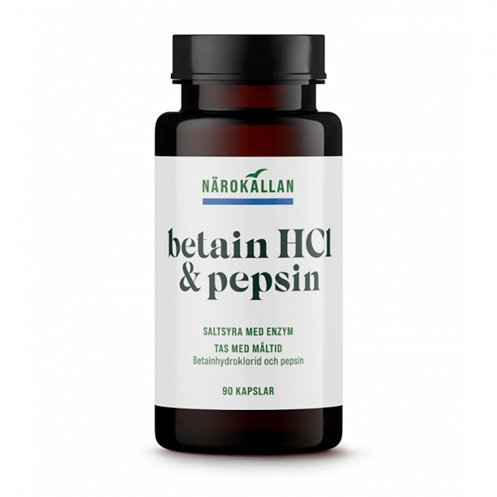 Betain HCL & Pepsin 90 kapslar i gruppen Kosttillskott / Proteiner & Aminosyror / Aminosyror hos Rawfoodshop Scandinavia AB (1968)