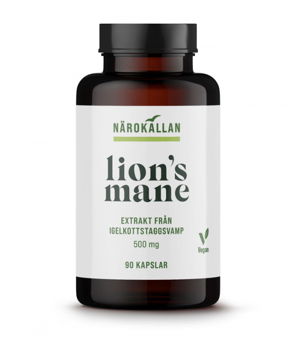 Lions Mane 500mg 90 kapslar i gruppen Hälsa / Kosttillskott hos Rawfoodshop Scandinavia AB (1969)