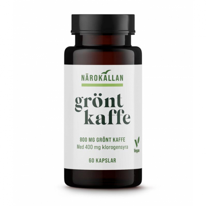 Grönt Kaffeextrakt 60kaps i gruppen Kosttillskott / Örter & Växter hos Rawfoodshop Scandinavia AB (1972)