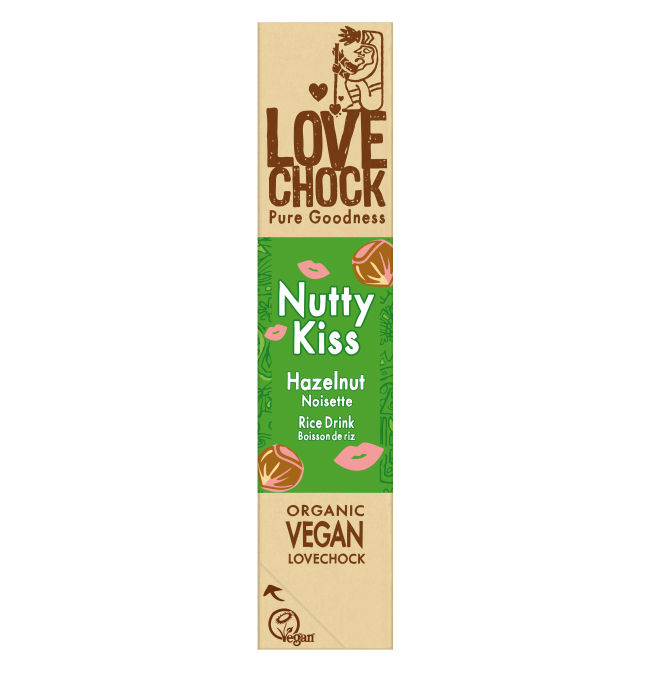 Nutty Kiss Choklad med Hasselnötter EKO 40g i gruppen Råvaror & Dryck / Godis & Choklad hos Rawfoodshop Scandinavia AB (20004)