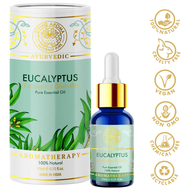 Eterisk Olja Eukalyptus 10ml i gruppen Kroppsvård / DIY Råvaror / Eteriska Oljor hos Rawfoodshop Scandinavia AB (20073)