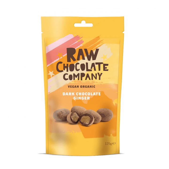 Dark Chocolate Ginger RAW EKO 125g i gruppen Råvaror & Dryck / Godis & Choklad / Snacks hos Rawfoodshop Scandinavia AB (205)