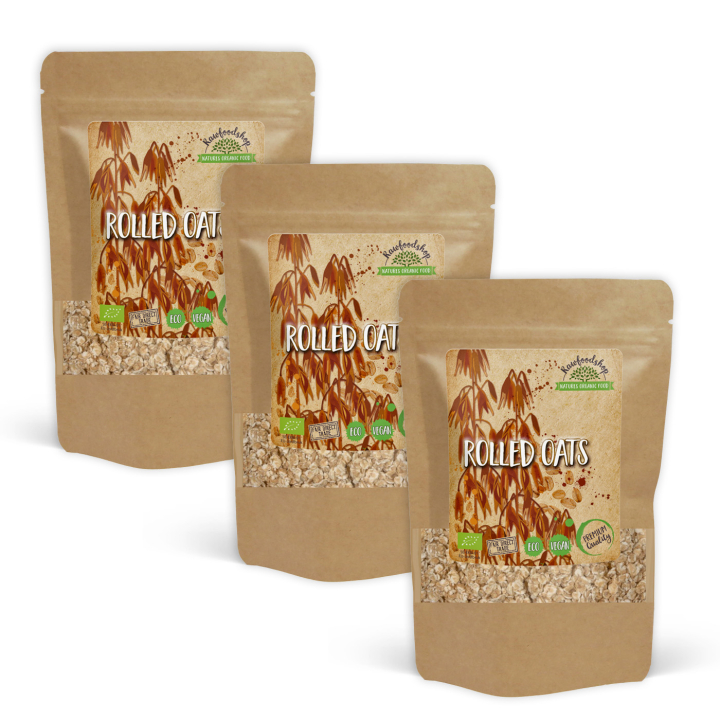 Havregryn EKO 1kg x 3 paket i gruppen Råvaror & Dryck / Bakning / Gryn, flingor & puffar hos Rawfoodshop Scandinavia AB (205051-SET3)