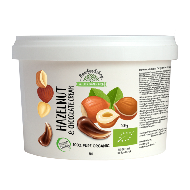 Hasselnöt och Choklad Kräm EKO 500g i gruppen Råvaror & Dryck / Nötter / Nötsmör hos Rawfoodshop Scandinavia AB (206115)