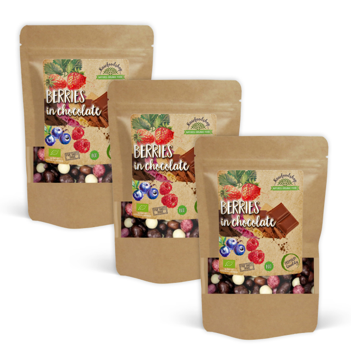 Bär i Choklad EKO 100g x 3 paket i gruppen Råvaror & Dryck / Godis & Choklad / Choklad & Bars hos Rawfoodshop Scandinavia AB (208601-SET3)