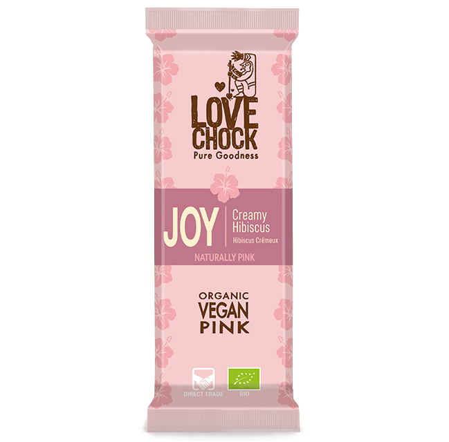 Joy Choklad Krämig Hibiskus Eko 35g i gruppen Råvaror & Dryck / Bak & Matlagning / Kakaoprodukter hos Rawfoodshop Scandinavia AB (21002)