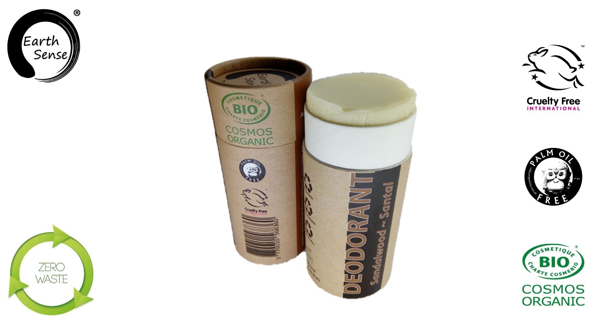 Earth Sense Deodorant Sandalwood 100ml i gruppen Hud & Kropp / Kropp / Deodorant hos Rawfoodshop Scandinavia AB (211151)