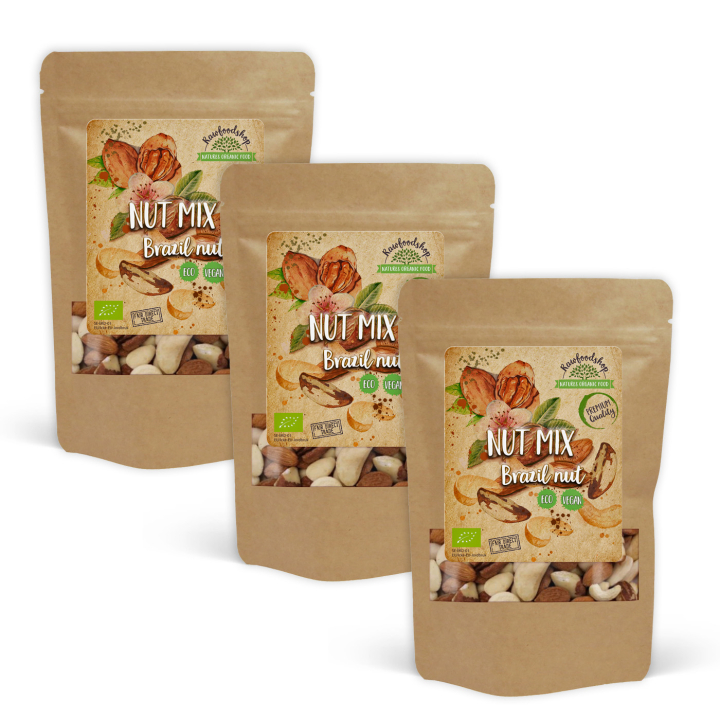 Nötmix med Paranötter EKO 500g x 3 paket i gruppen Råvaror & Dryck / Nötter hos Rawfoodshop Scandinavia AB (2111615-SET3)