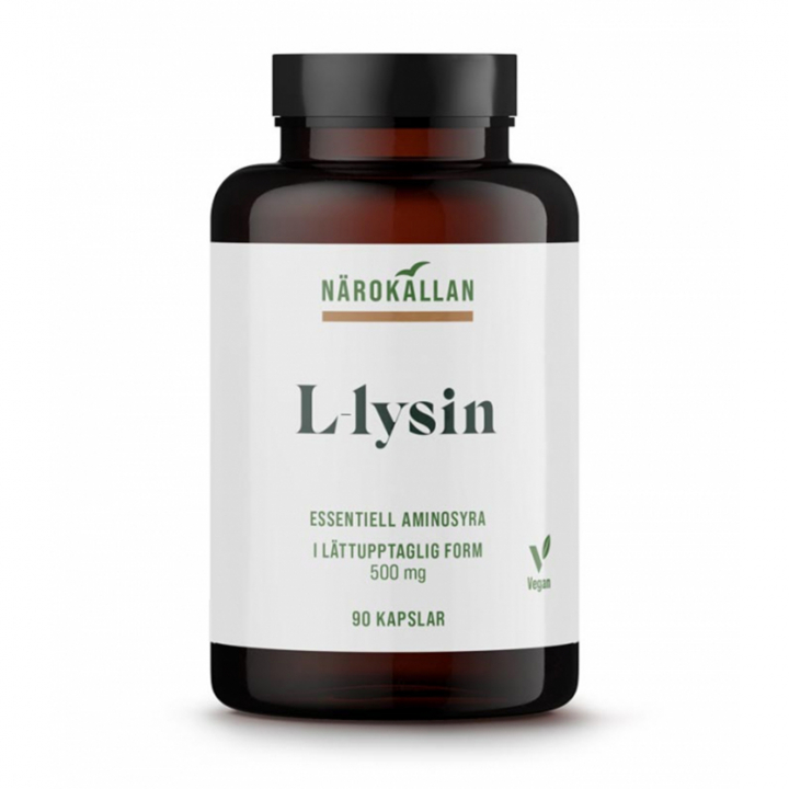 L-lysin 90 kaps i gruppen Kosttillskott / Proteiner & Aminosyror / Aminosyror hos Rawfoodshop Scandinavia AB (2126)