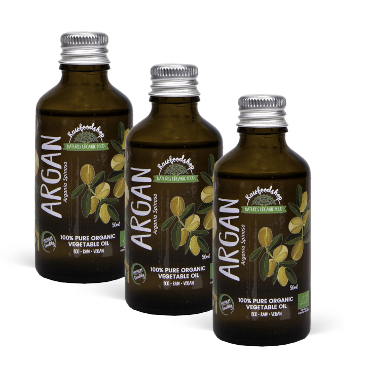 Arganolja EKO 50ml x 3 flaskor i gruppen Hud & Kropp / Naturlig DIY / Vegetabiliska Oljor hos Rawfoodshop Scandinavia AB (2133201-SET3)