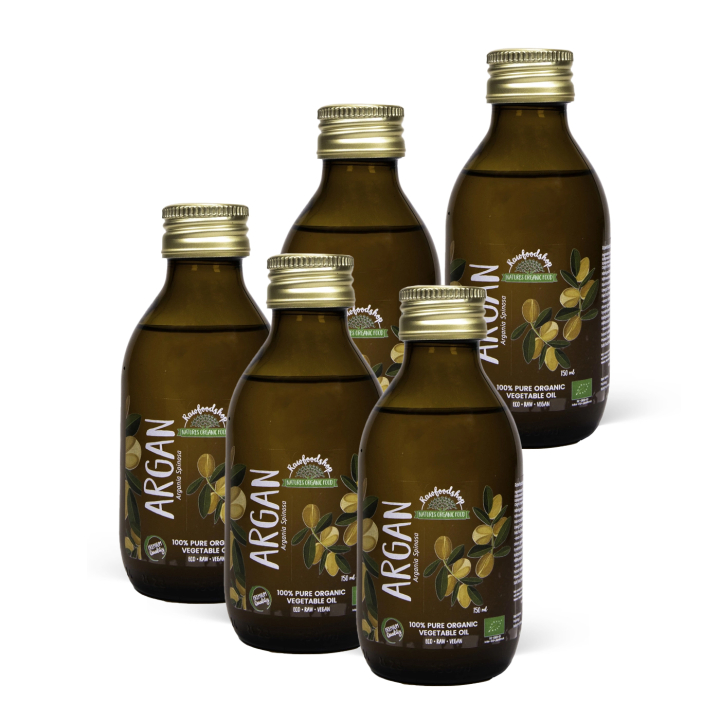Arganolja EKO 150ml x 5 flaskor i gruppen Hud & Kropp / Naturlig DIY / Vegetabiliska Oljor hos Rawfoodshop Scandinavia AB (2133202-SET5)
