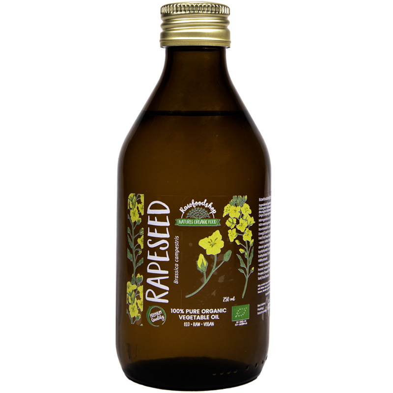 Rapsolja kallpressad EKO 250ml i gruppen Kroppsvård / DIY Råvaror / Vegetabiliska Oljor hos Rawfoodshop Scandinavia AB (2141202)
